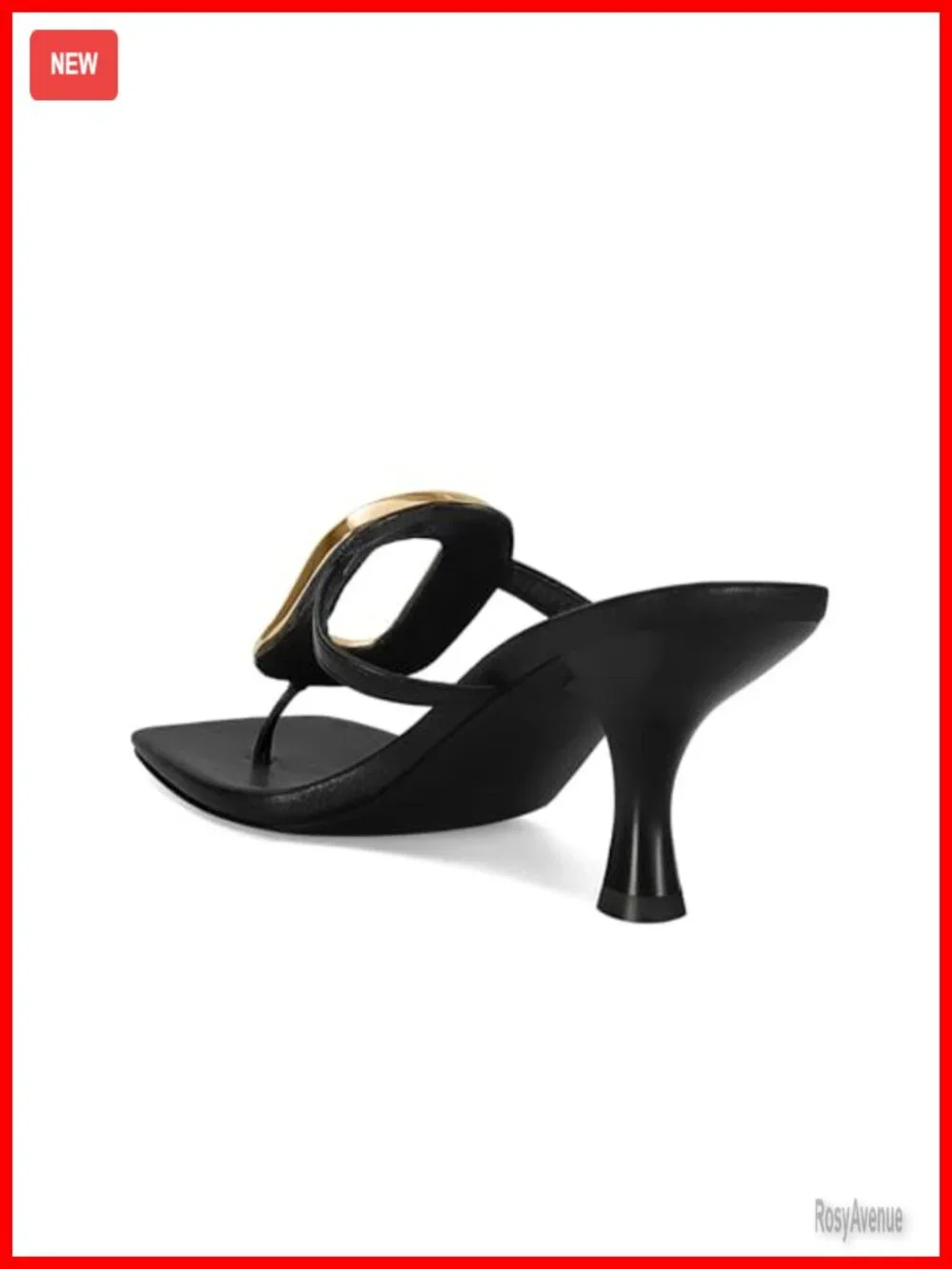Women's Metal Flip Flop Heeled Sandals Kitten Heels Dressy Casual Summer Shoes